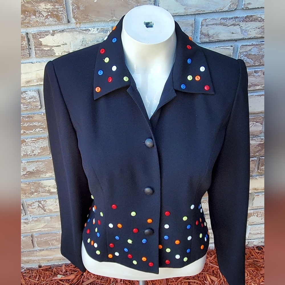 Vintage Maggy London Button Blazer/Blouse